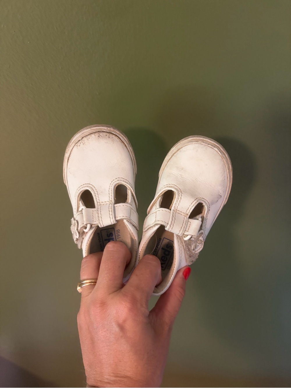 Keds White Kids Mary Jane Walker Shoes